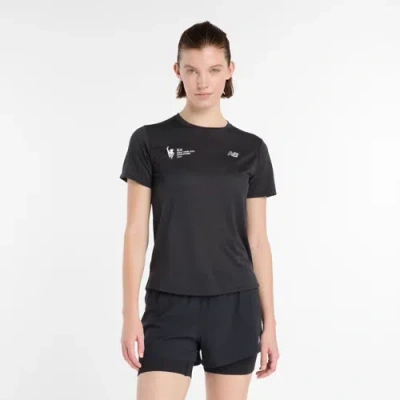 New Balance Women's Nyc Marathon Athletics T-shirt In Black