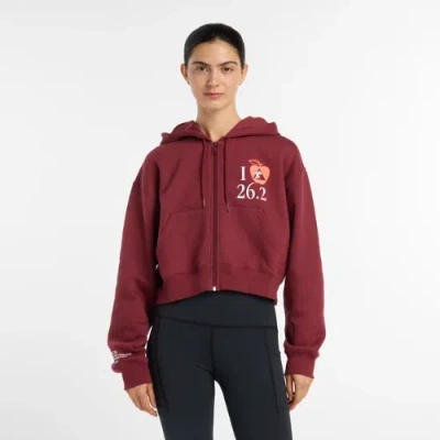 New Balance Women's Nyc Marathon Fleece Full Zip In Red