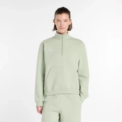 New Balance Women's Nyc Marathon Fleece Half Zip Shirt In Green