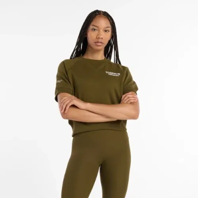 New Balance Women's Nyc Marathon French Terry T-shirt In Green