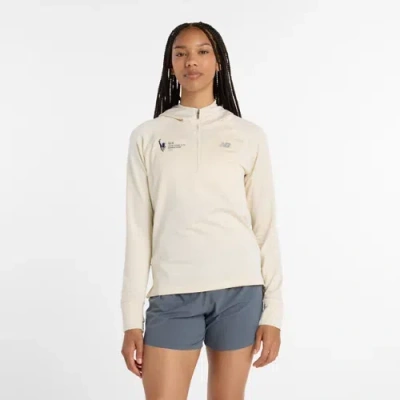 New Balance Women's Nyc Marathon Heat Grid 1/2 Zip Hoodie In Neutral
