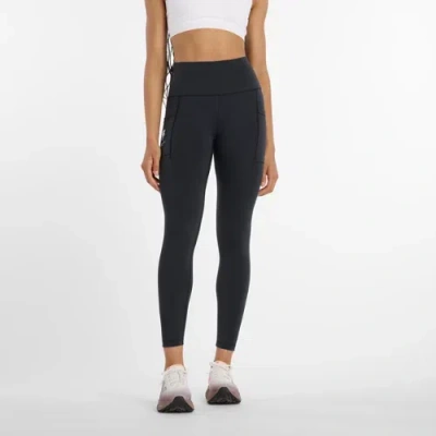 New Balance Women's Nyc Marathon Nb Sleek Pocket High Rise Legging 25" In Black