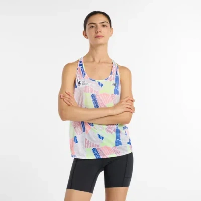 New Balance Women's Nyc Marathon Printed Athletics Tank Top In Pattern