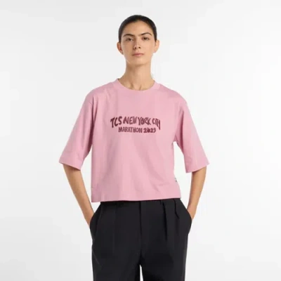 New Balance Women's Nyc Marathon Relaxed T-shirt In Pink