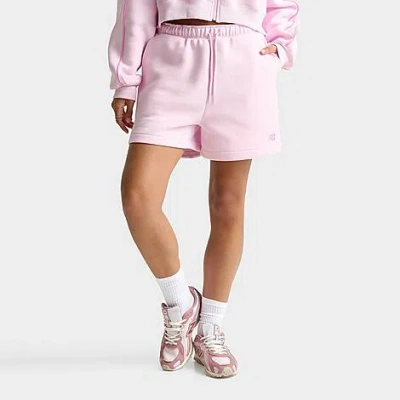 New Balance Women's Piped Fleece Shorts In Pink