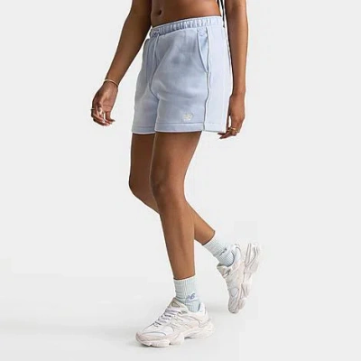 New Balance Women's Piped Fleece Shorts In White