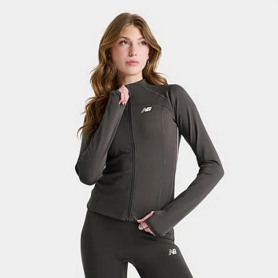 New Balance Women's Piped Full-zip Training Jacket In Black