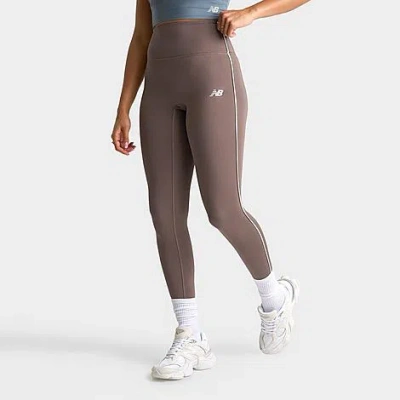 New Balance Women's Piped Training Leggings In Brown