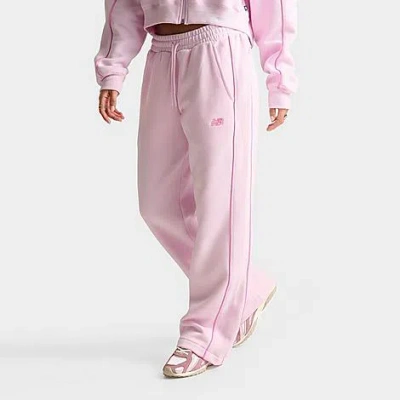 New Balance Women's Piped Wide-leg Jogger Pants In Pink