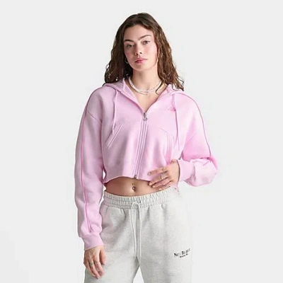 New Balance Women's Piping Crop Fz In Pink