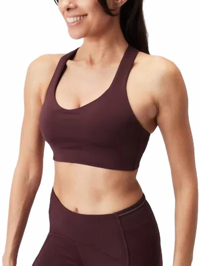 New Balance Women's Power X Sports Bra In Burgandy In Burgundy