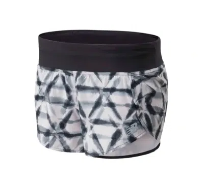 New Balance Women's Print Impact 3" Short In Logwood In Gray