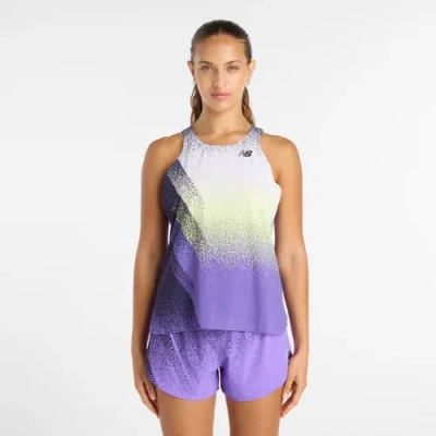 New Balance Women's Race Day Ultra Light Printed Singlet In Purple