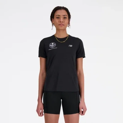 New Balance Women's Rbc Brooklyn Half Athletics T-shirt In Black