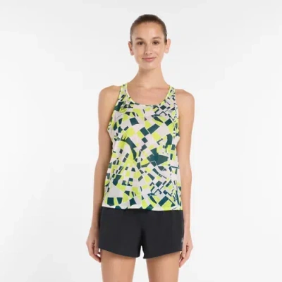 New Balance Women's Rbc Brooklyn Half Printed Athletics Tank Top In Green