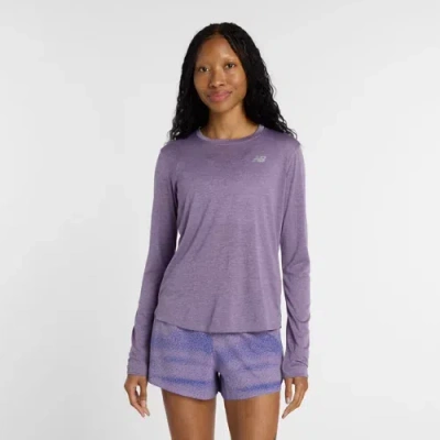 New Balance Women's Rc Essential Long Sleeve Shirt In Purple
