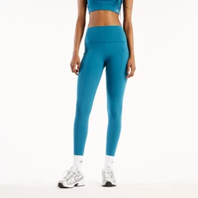 New Balance Women's Rc Pocket Legging 27" In Blue