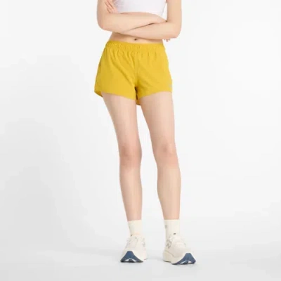 New Balance Women's Rc Short 3" In Yellow