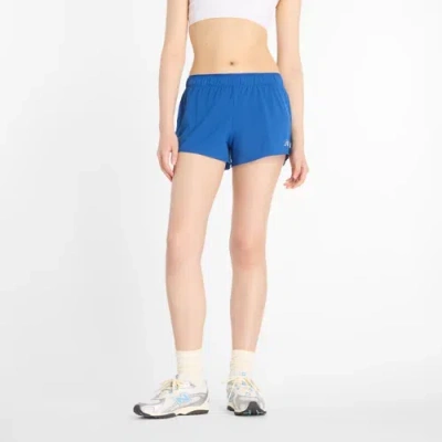 New Balance Women's Rc Short 3" In Blue