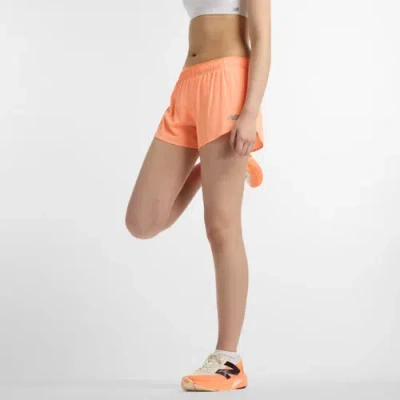 New Balance Women's Rc Ultra Light Split Short 3" In Orange