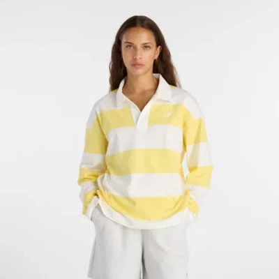 New Balance Women's Rugby Long Sleeve Shirt In Yellow