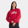 New Balance Women's Run Club Crewneck Sweatshirt In Red