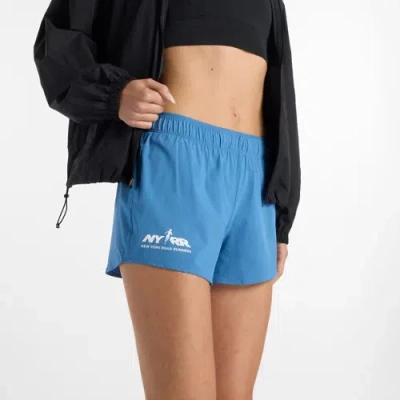 New Balance Women's Run For Life Rc Short 3" In Blue