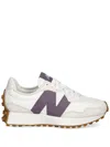 New Balance 327 Low-top Sneakers In Linen With Sea Salt And Dark Ice Wine In White
