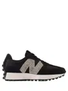 New Balance Womens Black  Leopard White 327 Suede And Mesh Low-top Trainers Eur 36.5 / 3.5 Uk In Nero