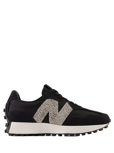 New Balance Womens Black  Leopard White 327 Suede And Mesh Low-top Trainers Eur 36.5 / 3.5 Uk