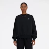 New Balance Women's Sport Essentials Fleece Crew Shirt In Black