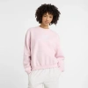 New Balance Women's Sport Essentials Fleece Logo Crew Shirt In Pink