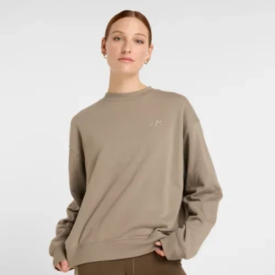 New Balance Women's Sport Essentials French Terry Crew Shirt In Yellow