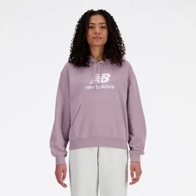 New Balance Women's Sport Essentials French Terry Logo Hoodie In Purple