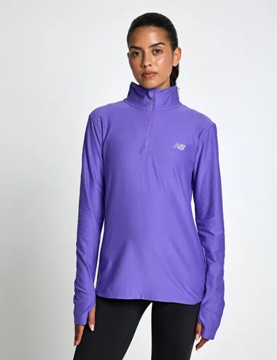 New Balance Women's Sport Essentials Space Dye 1/4 Zip In Purple