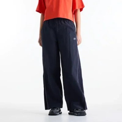 New Balance Women's Sport Legacy Pant In Blue Polywoven, Size Large