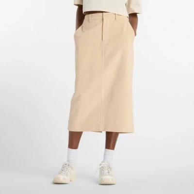 New Balance Women's Stretch Corduroy Midi Skirt In Nude