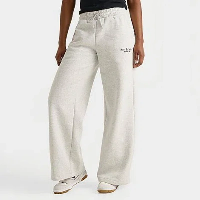 New Balance Women's Tone Wide Leg Jogger Pants In Ash Heather/black