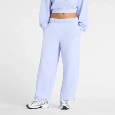 New Balance Women's Trackside Fleece Barrel Pant In Blue