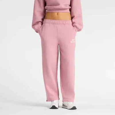 New Balance Women's Trackside Fleece Barrel Pant In Pink