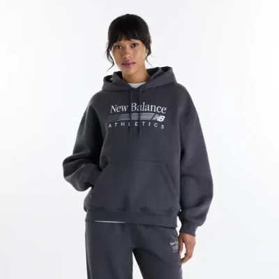 New Balance Women's Trackside Fleece Hoodie In Grey