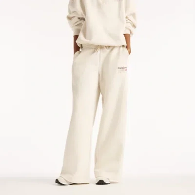 New Balance Women's Trackside Fleece Pant In Beige