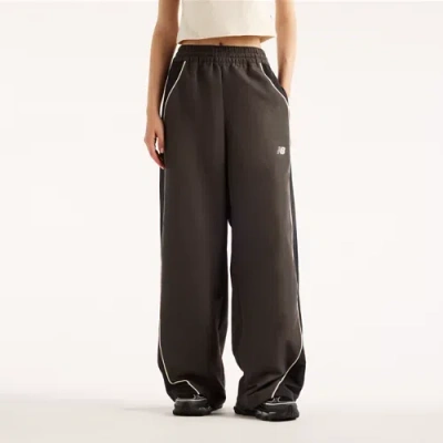 New Balance Damen Trackside Woven Pant In Grau, Polywoven, Grösse Xl In Gray