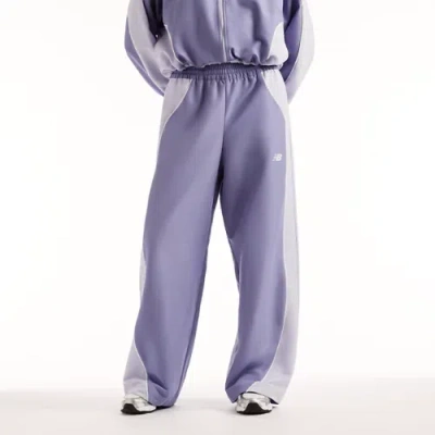 New Balance Damen Trackside Woven Pant In Violett, Polywoven, Grösse L In Purple