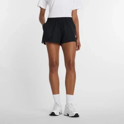 New Balance Women's Trackside Woven Short In Black
