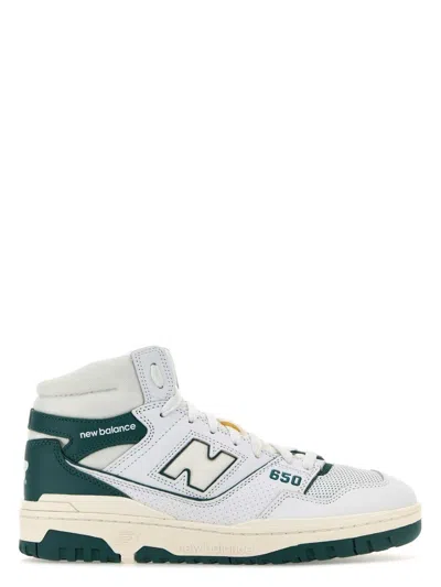 New Balance Women's Two-tone Leather 650 Sneakers | Size 10 | Bb650rgr Color Whitepetrol In Multi