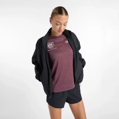 New Balance Women's United Airlines Nyc Half Athletics T-shirt In Purple