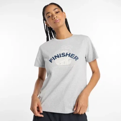 New Balance Women's United Airlines Nyc Half Finisher T-shirt In Grey