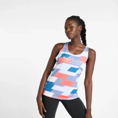 New Balance Women's United Airlines Nyc Half Printed Run Singlet In Print/pattern/misc