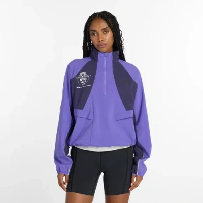 New Balance Women's United Airlines Nyc Half Race Day Jacket In Purple